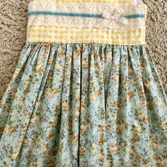 JK Heirloom Yellow Floral Girls Boutique Dress Size 6 - Picture 8 of 13